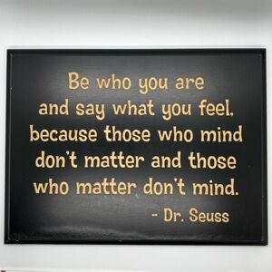 Dr. Seuss Decorative Carved Wood Sign Quote